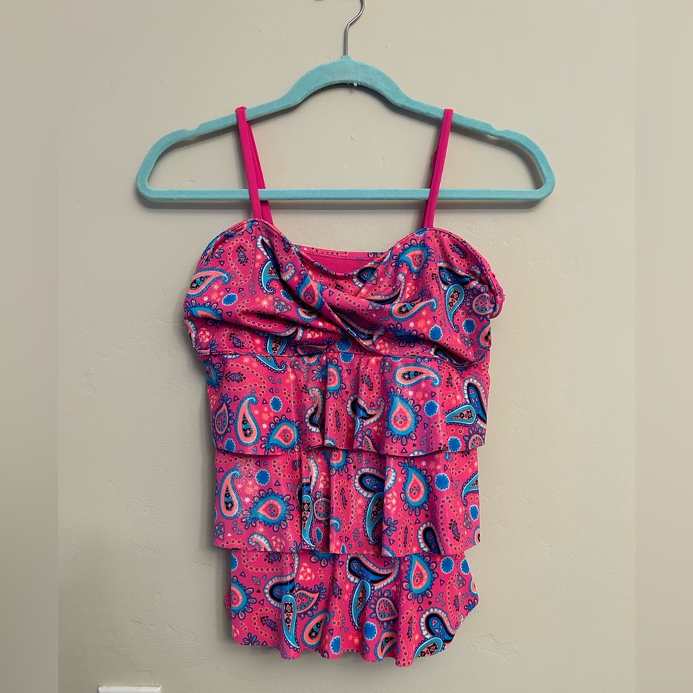 Justice Pink and Blue Bathing Suit